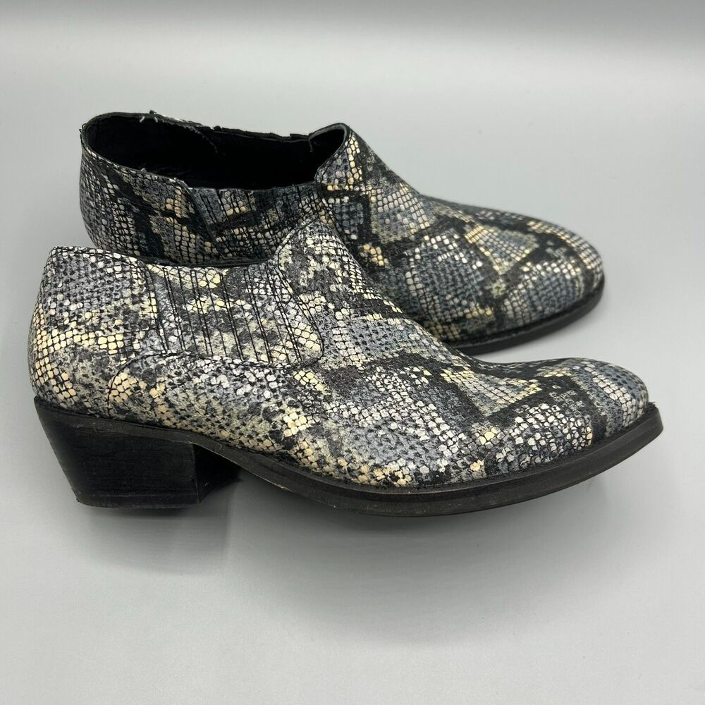 Skechers Western Ankle Booties Memory Foam Leather Women Size 6.5
